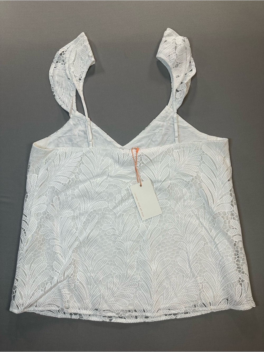NWT Skies Are Blue Floral Lace Camisole w/ Ruffle Detail Straps - Women Medium - Picture 14 of 16